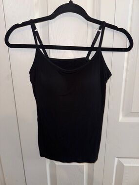 Black Women's Adjustable-Strap Tank Top, size L